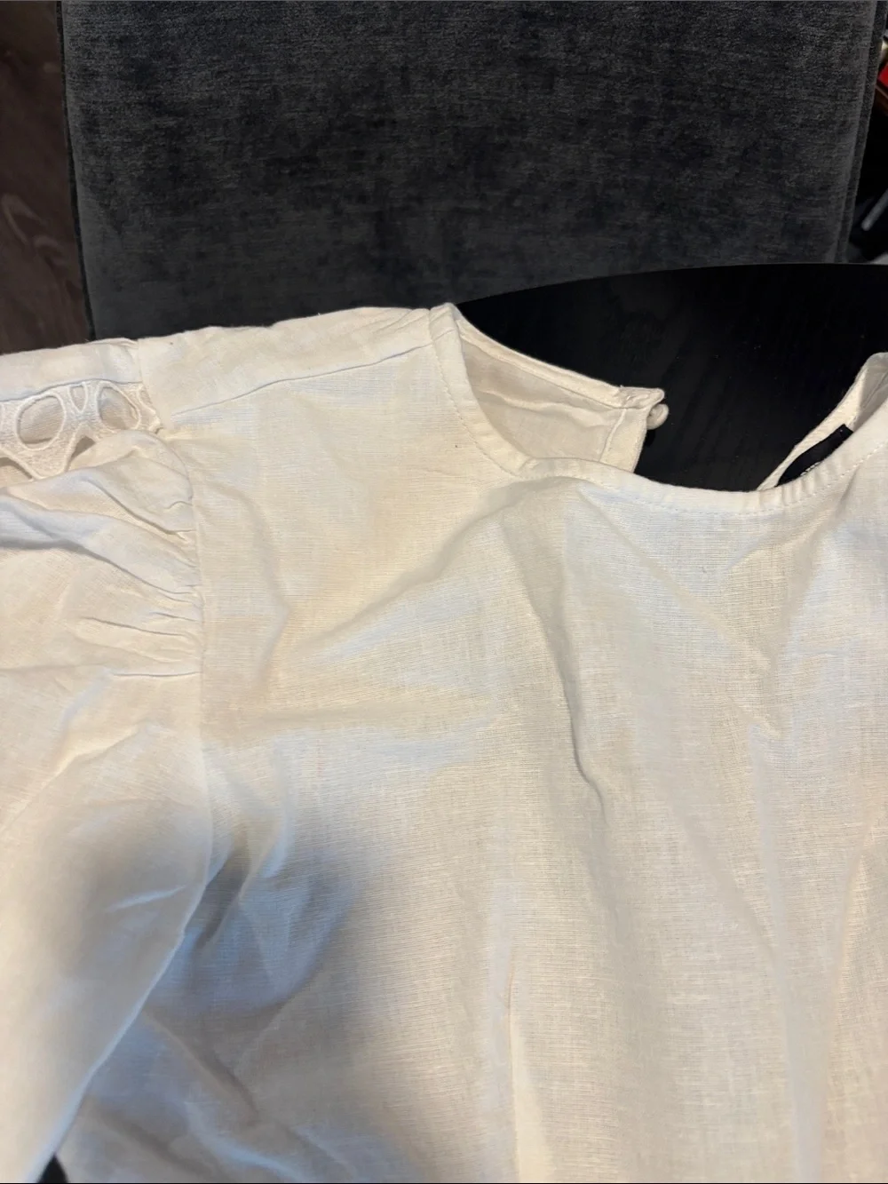 PrettyLittleThing White Broderie Trim Backless Shift Dress NWT US 8